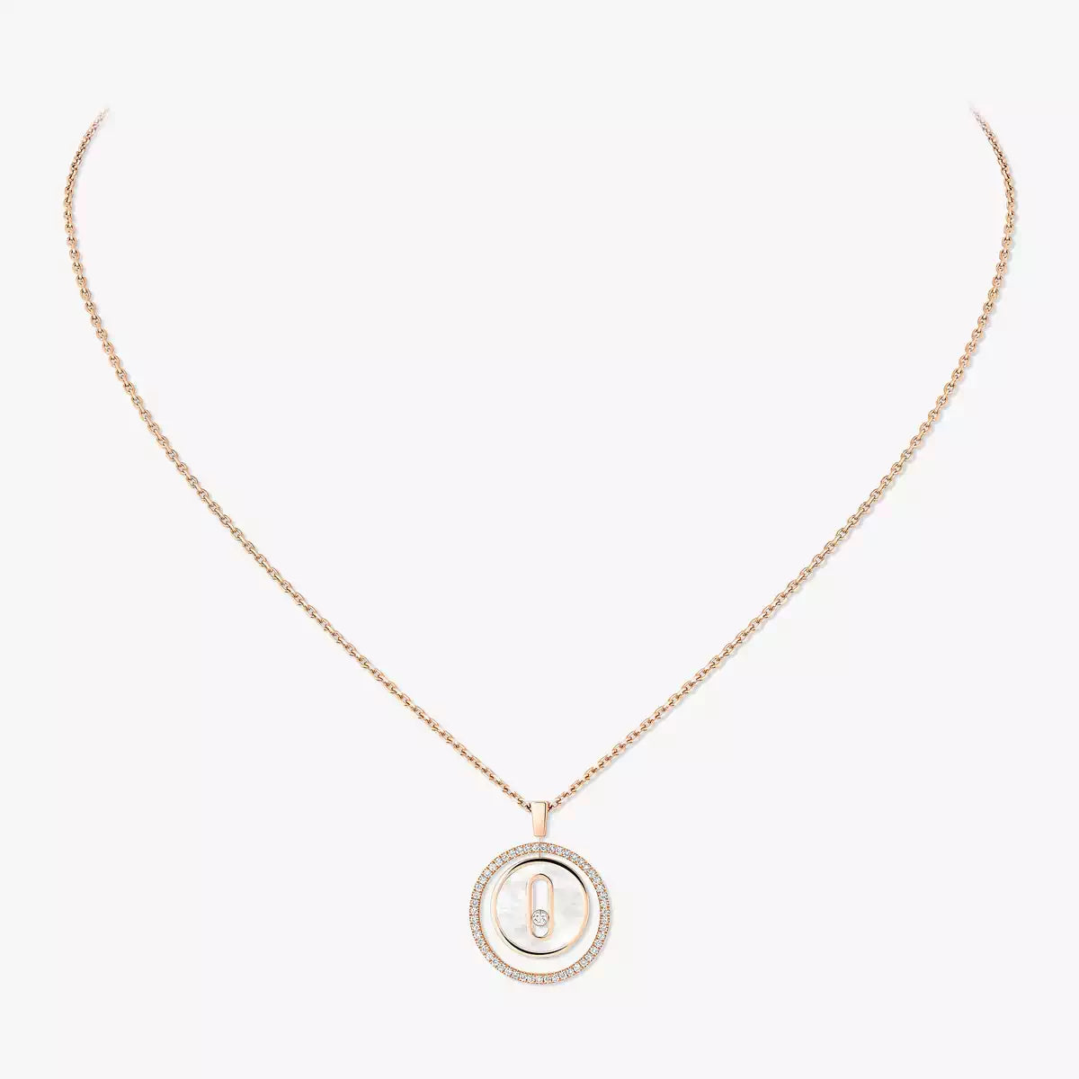 [Zalyn]LUCKY MOVE DIAMOND NECKLACE