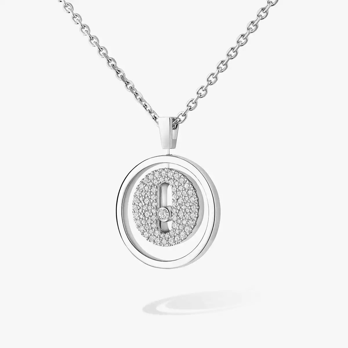 [Zalyn]LUCKY MOVE FULL PAVÉ DIAMOND NECKLACE