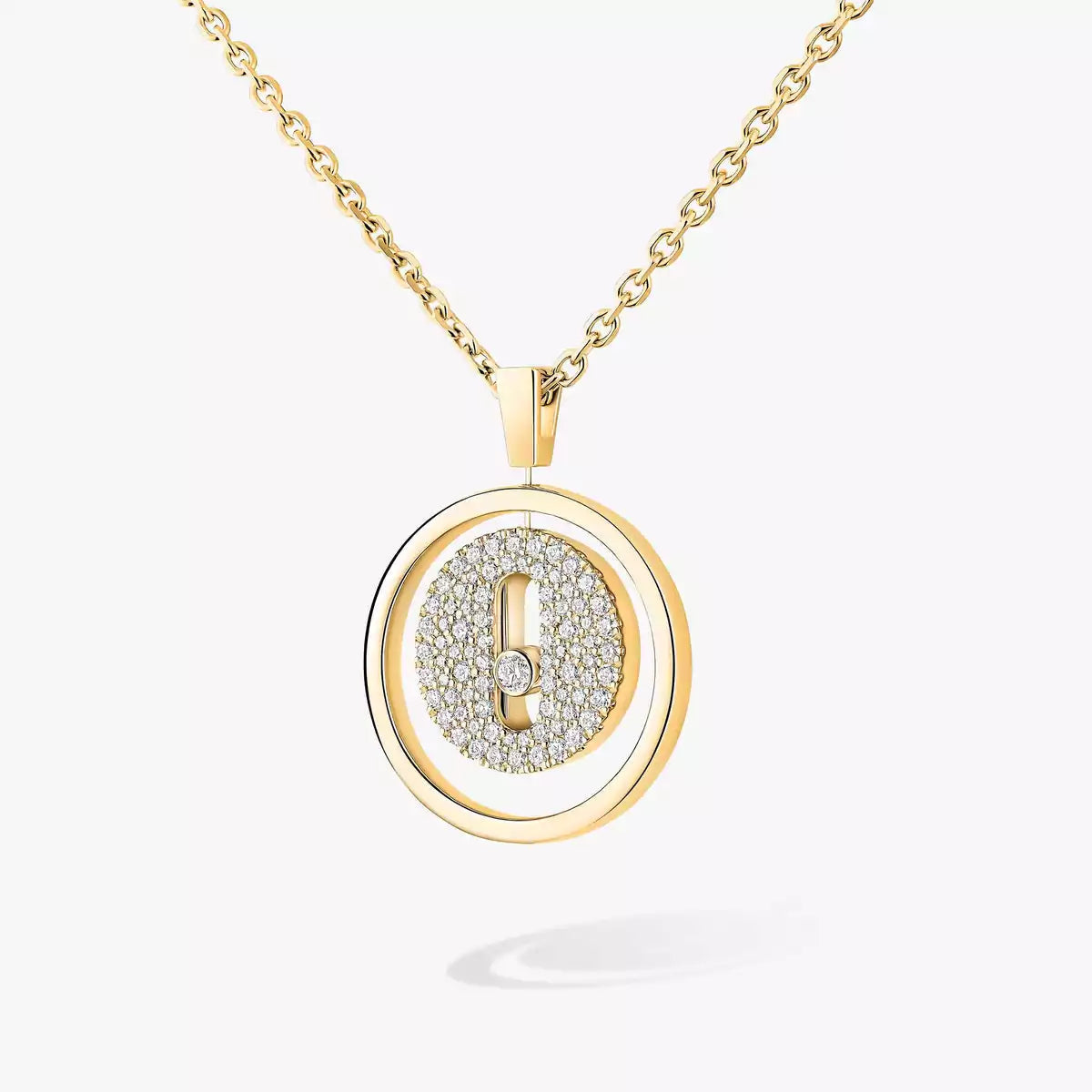 [Zalyn]LUCKY MOVE FULL PAVÉ DIAMOND NECKLACE