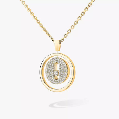 [Zalyn]LUCKY MOVE FULL PAVÉ DIAMOND NECKLACE