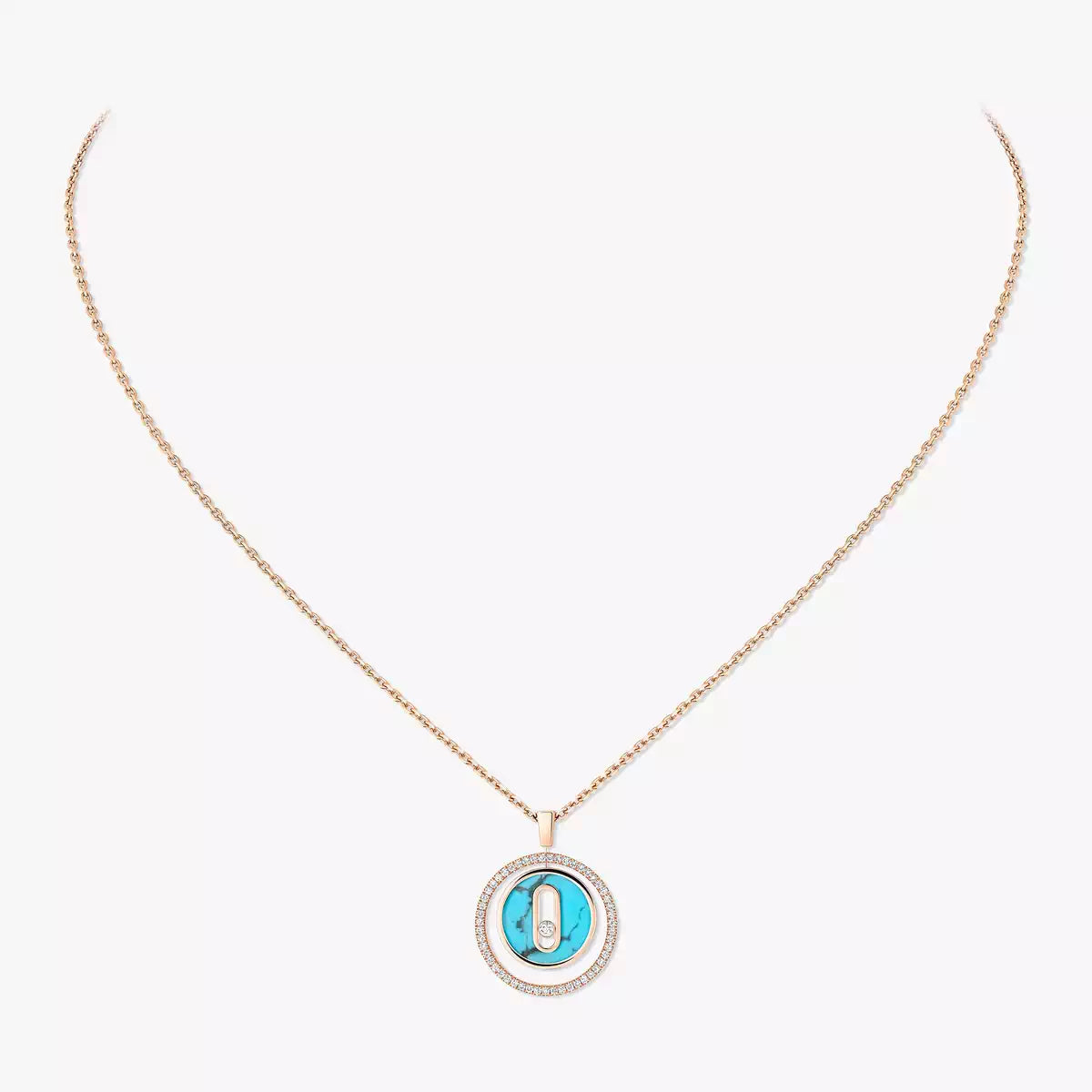 [Zalyn]LUCKY MOVE DIAMOND NECKLACE