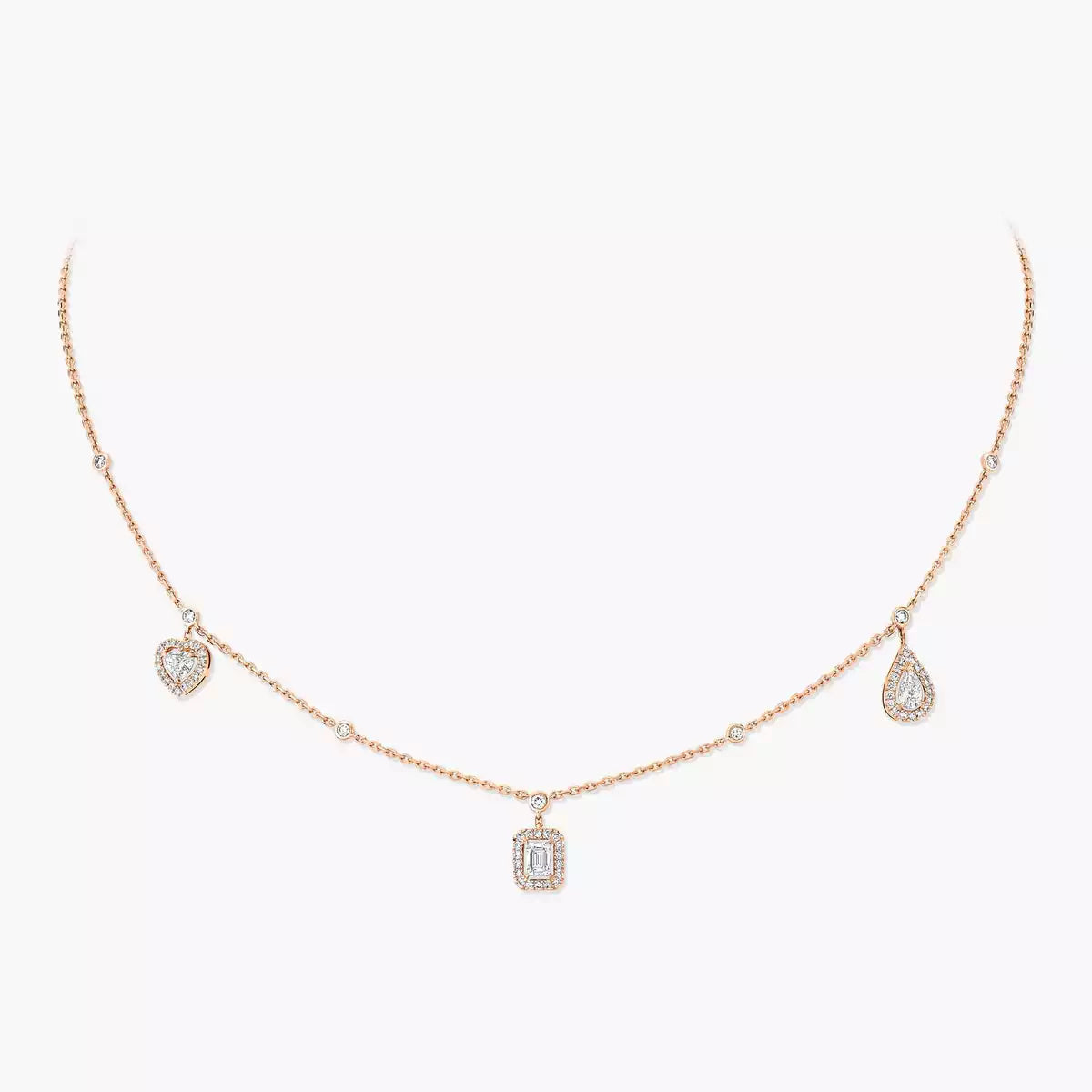 [Zalyn Jewelry]My Twin Diamond Necklace in Silver