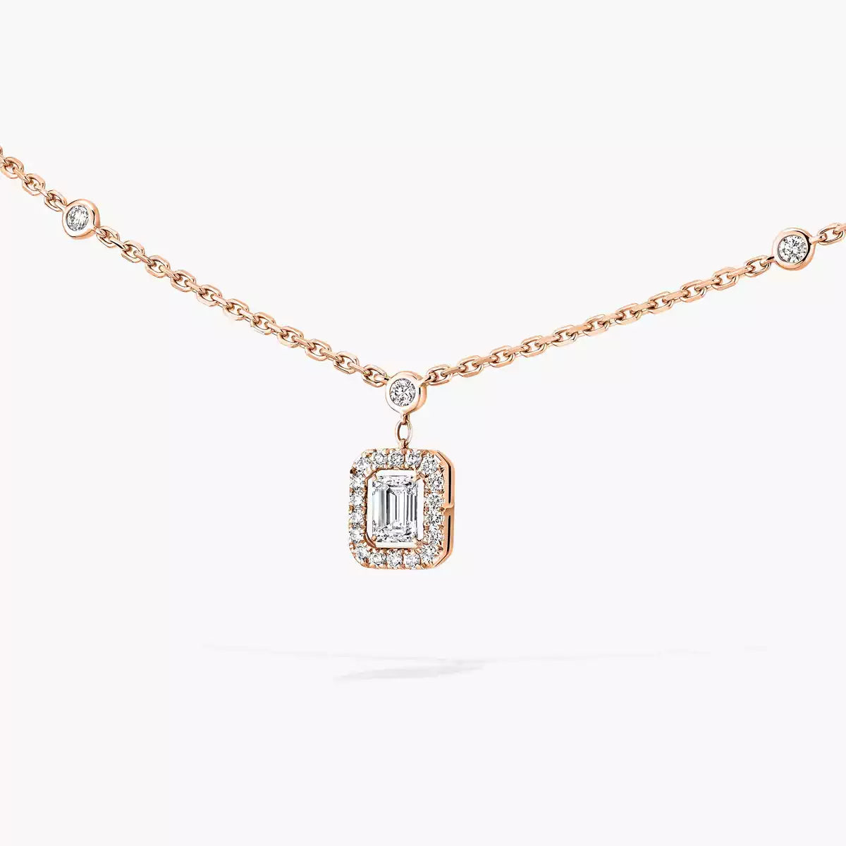 [Zalyn Jewelry]My Twin Diamond Necklace in Silver