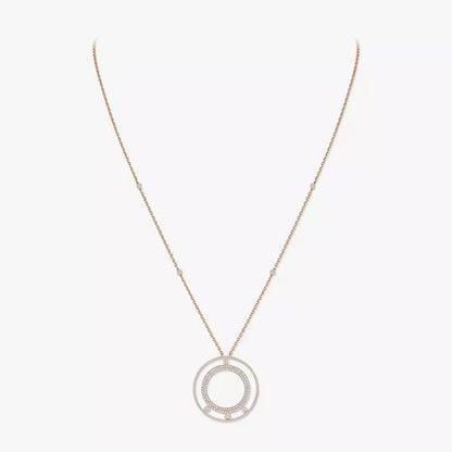 [Zalyn]MOVE ROMANE LONG PAVÉ DIAMOND NECKLACE