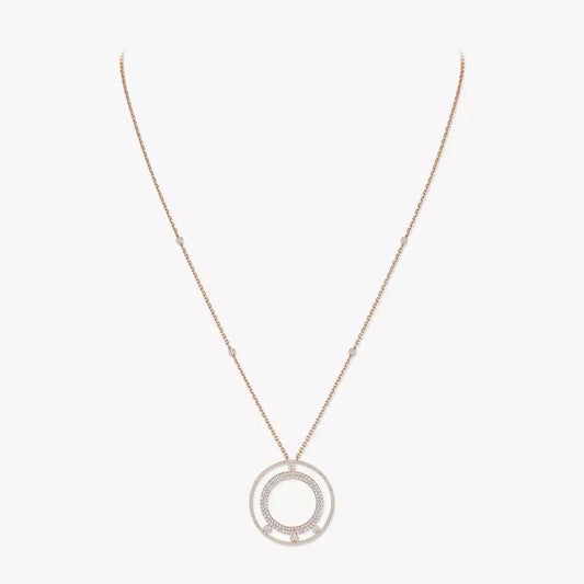 [Zalyn]MOVE ROMANE LONG PAVÉ DIAMOND NECKLACE