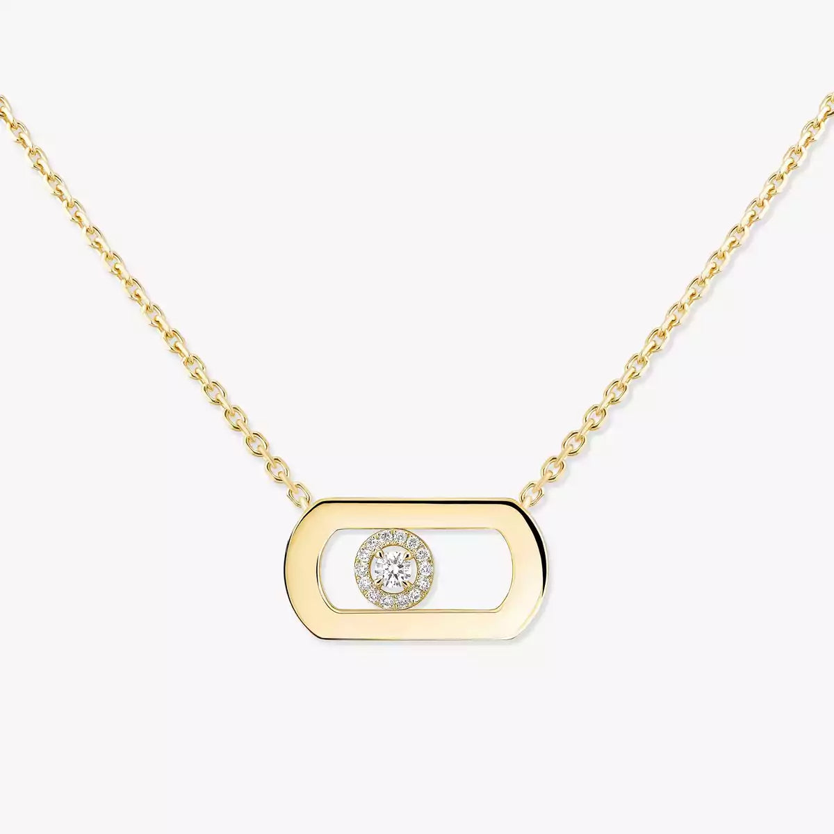 [Zalyn Jewelry]So Move Diamond Necklace in Gold