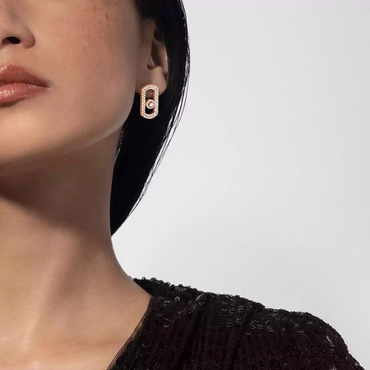 [Zalyn]SO MOVE PAVÉ DIAMOND EARRINGS
