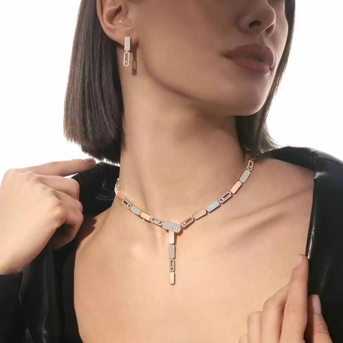 [Zalyn]IMPERIAL MOVE SM DIAMOND EARRINGS