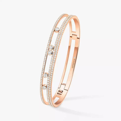 [Zalyn]MOVE ROMANE PAVÉ DIAMOND BANGLE BRACELET