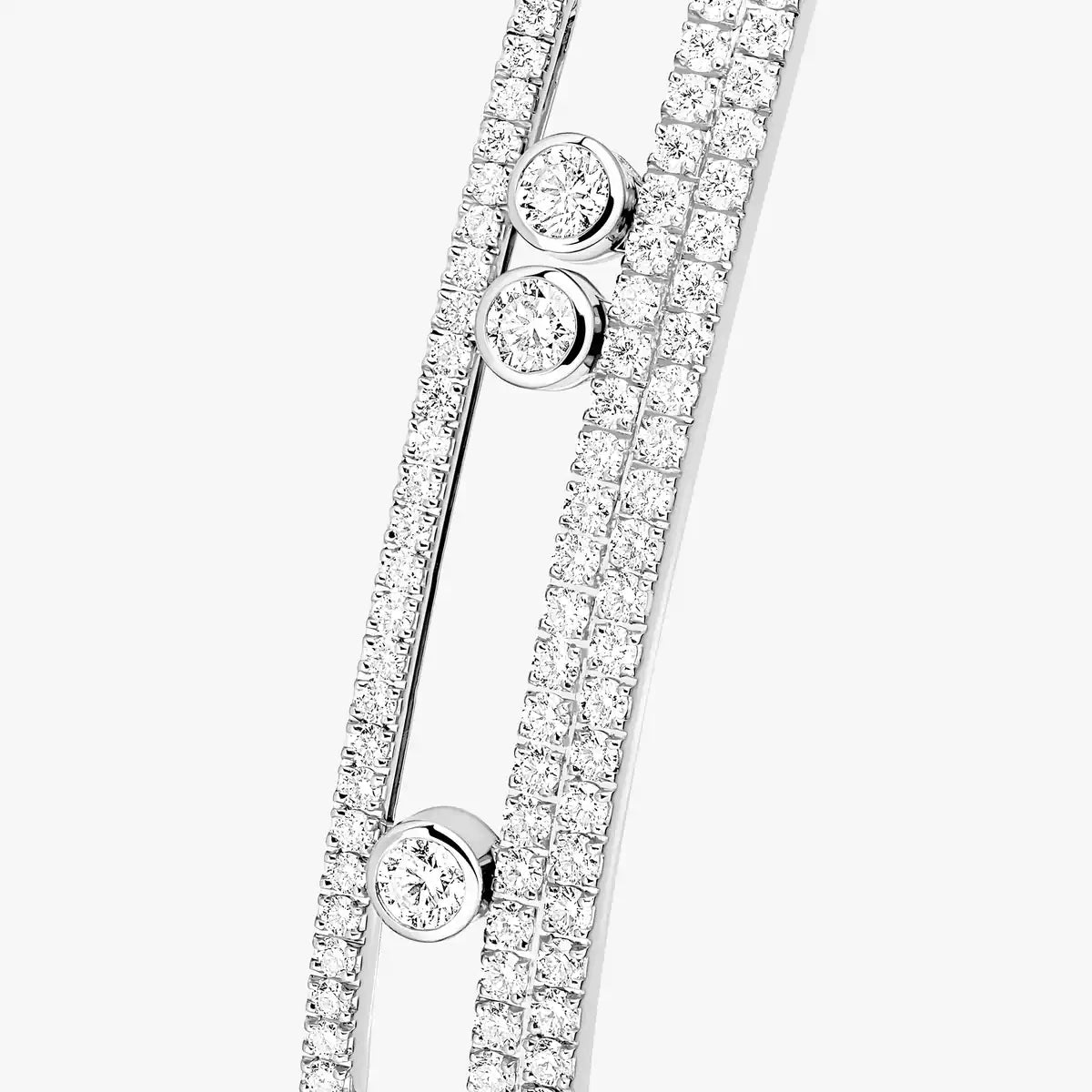 [Zalyn]MOVE ROMANE PAVÉ DIAMOND BANGLE BRACELET
