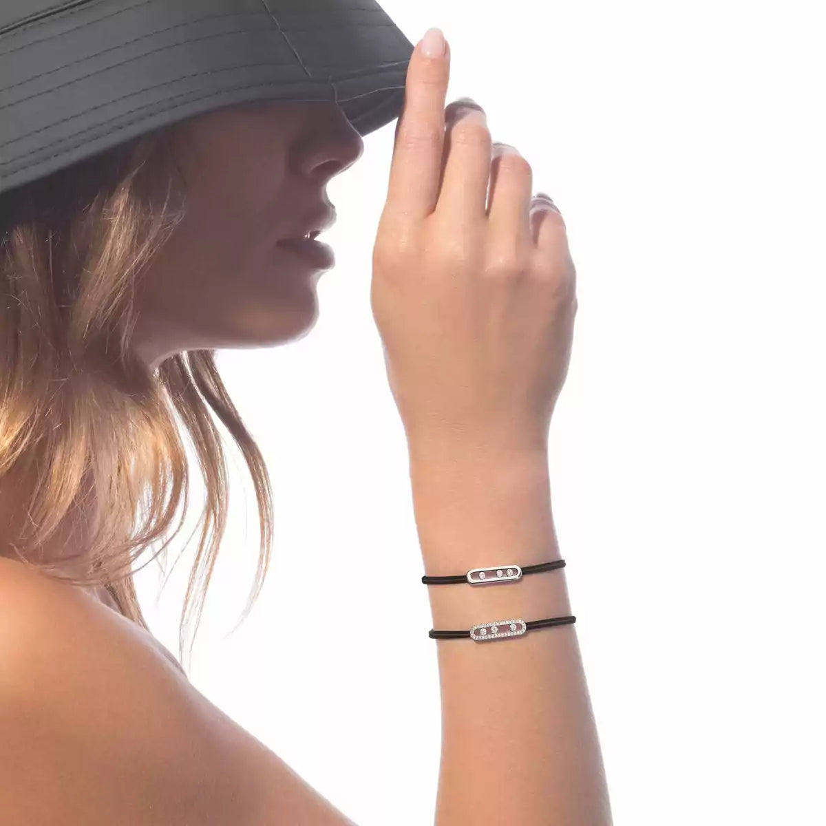 [Zalyn Jewelry]Messika Care(s) pink cord pav¨¦ bracelet