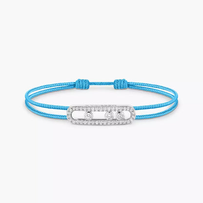 [Zalyn Jewelry]Messika Care(s) pink cord pav¨¦ bracelet