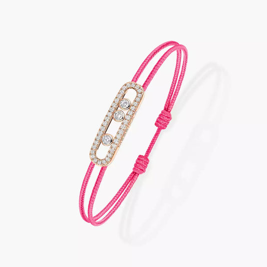 [Zalyn]CARE(S) PAVÉ CORD BRACELET