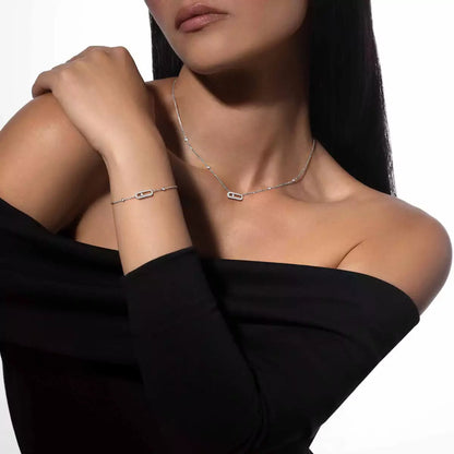 [Zalyn]MOVE UNO DIAMOND BRACELET