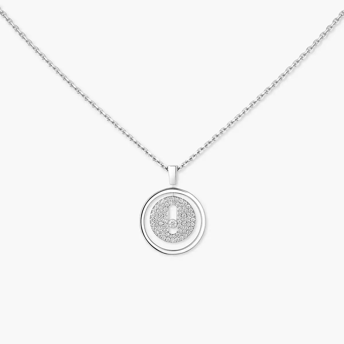 [Zalyn]LUCKY MOVE FULL PAVÉ DIAMOND NECKLACE