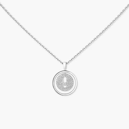 [Zalyn]LUCKY MOVE FULL PAVÉ DIAMOND NECKLACE