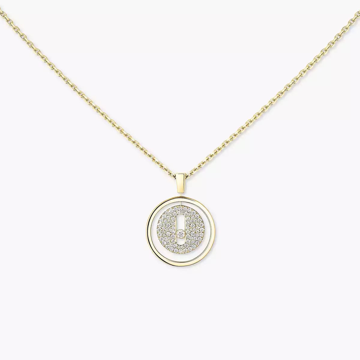 [Zalyn]LUCKY MOVE FULL PAVÉ DIAMOND NECKLACE