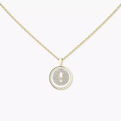 [Zalyn]LUCKY MOVE FULL PAVÉ DIAMOND NECKLACE