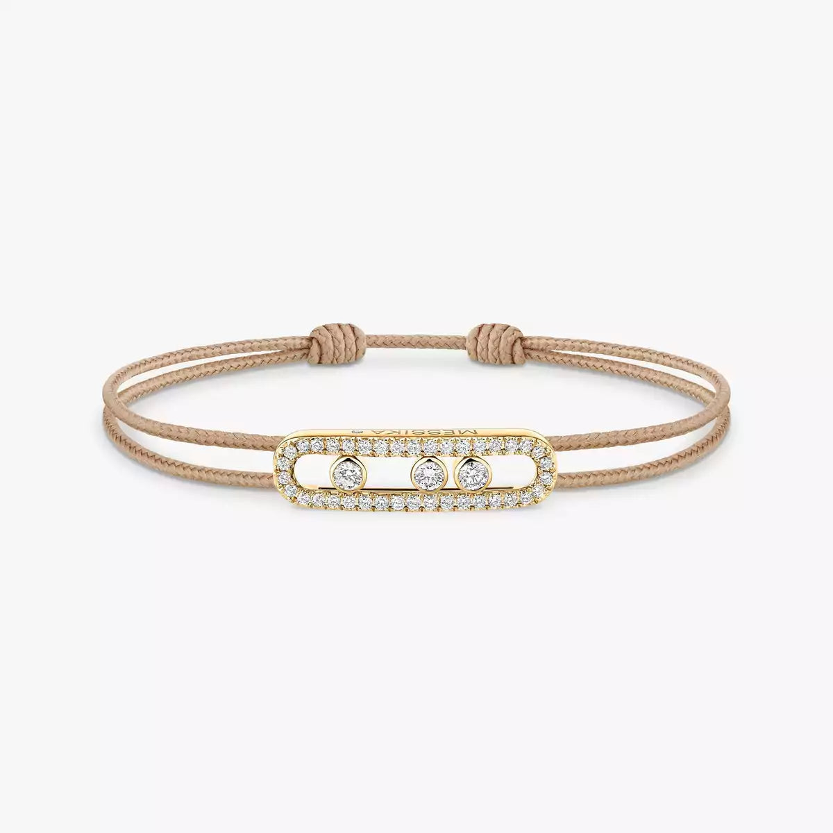 [Zalyn Jewelry]Messika Care(s) pink cord pav¨¦ bracelet