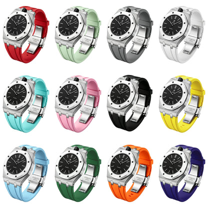 [Zalyn]Royal Oak Pop Exclusive Steel Case & Silicone Strap With Cradle