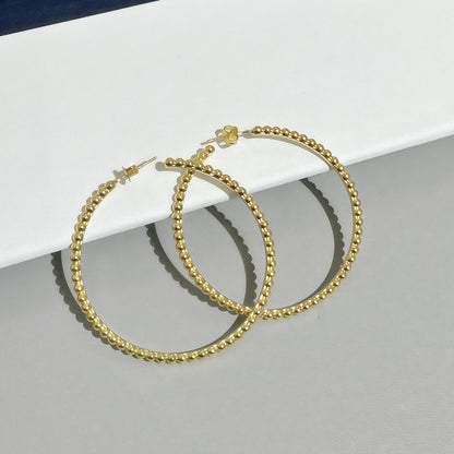 [Zalyn Jewelry] SMOOTH BEAD STUD EARRINGS