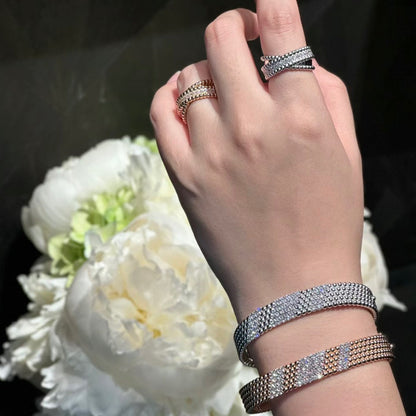 [Zalyn Jewelry]  FIVE-ROW DIAMOND BRACELET