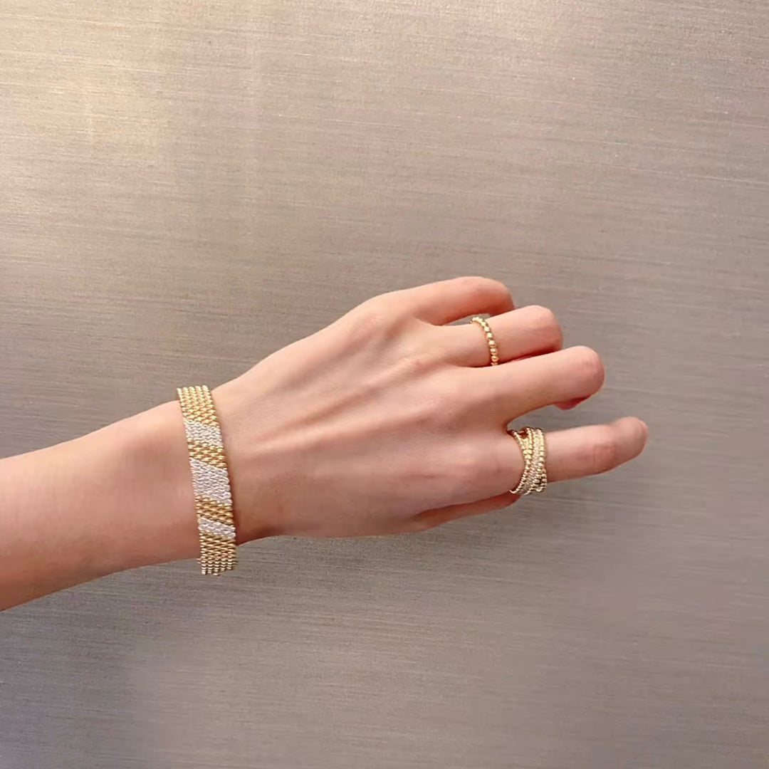 [Zalyn Jewelry]  FIVE-ROW DIAMOND BRACELET