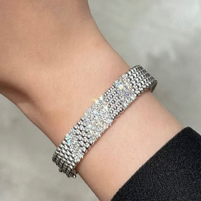[Zalyn Jewelry]  FIVE-ROW DIAMOND BRACELET