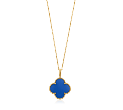 [Zalyn Jewelry ]CLOVER 25MM NECKLACE TURQUOISE ROSE GOLD