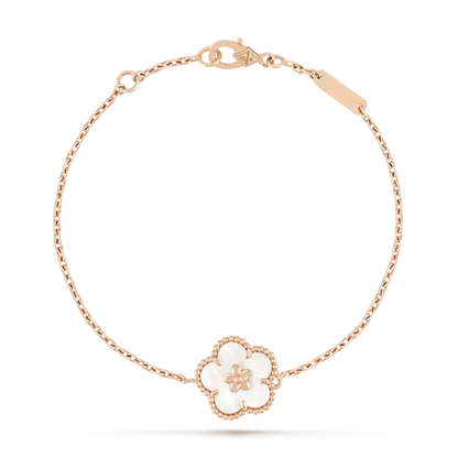 [Zalyn Jewelry ]LUCKY WHITE MOP PLUM BLOSSOM  BRACELET