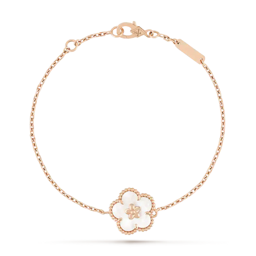 [Zalyn Jewelry ]LUCKY WHITE MOP PLUM BLOSSOM  BRACELET