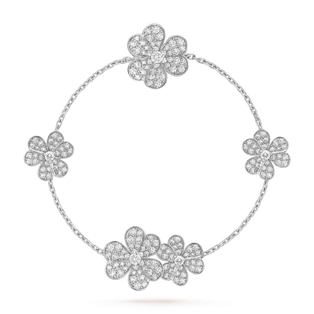 [Zalyn Jewelry ]FRIVOLE SILVER 5 FLOWERS BRACELET