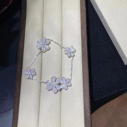[Zalyn Jewelry ]FRIVOLE SILVER 5 FLOWERS BRACELET