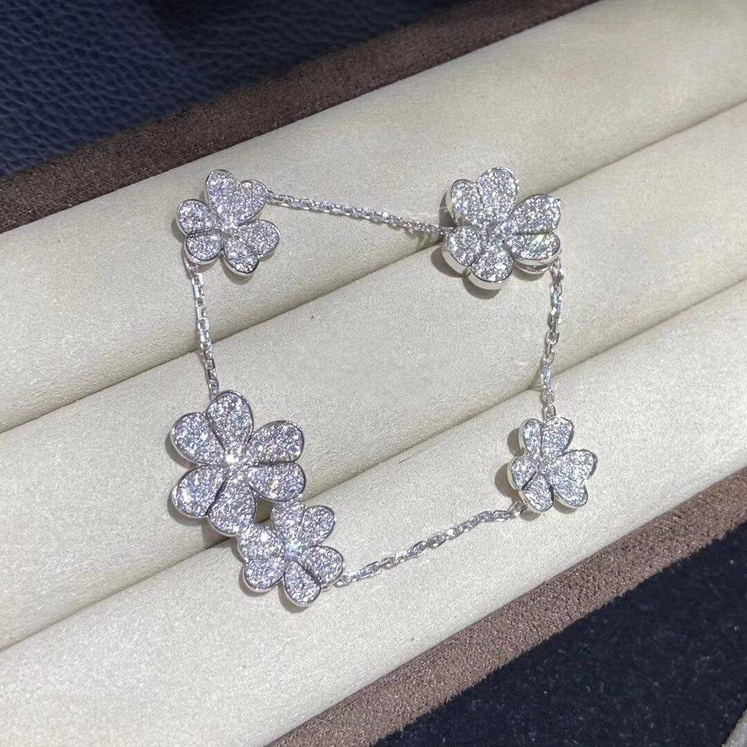 [Zalyn Jewelry ]FRIVOLE SILVER 5 FLOWERS BRACELET