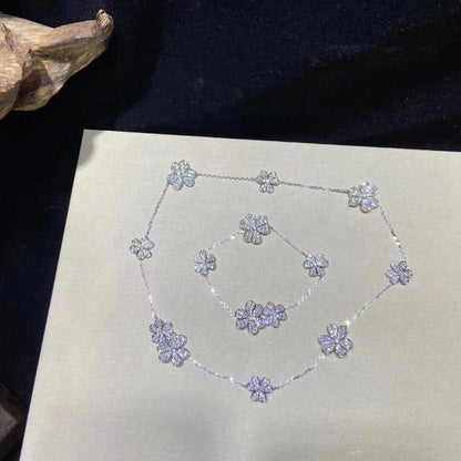 [Zalyn Jewelry ]FRIVOLE SILVER 5 FLOWERS BRACELET