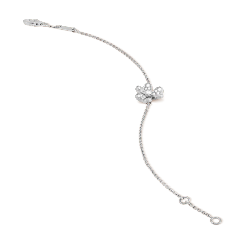 [Zalyn Jewelry ]FRIVOLE SILVER FLOWER DIAMOND BRACELET