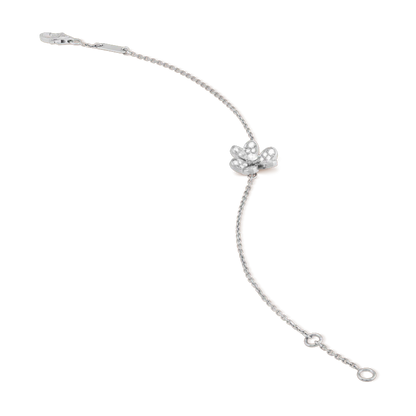 [Zalyn Jewelry ]FRIVOLE SILVER FLOWER DIAMOND BRACELET