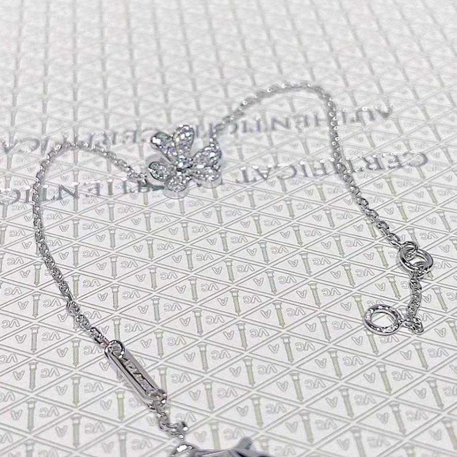 [Zalyn Jewelry ]FRIVOLE SILVER FLOWER DIAMOND BRACELET