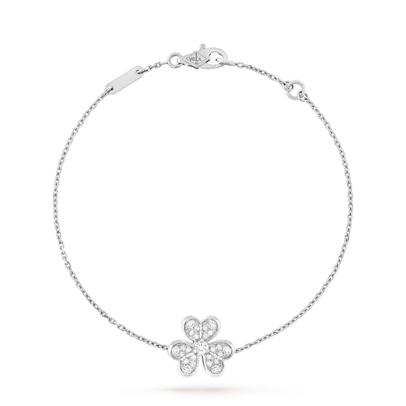 [Zalyn Jewelry ]FRIVOLE SILVER FLOWER DIAMOND BRACELET