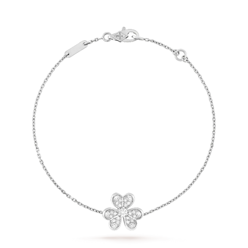 [Zalyn Jewelry ]FRIVOLE SILVER FLOWER DIAMOND BRACELET
