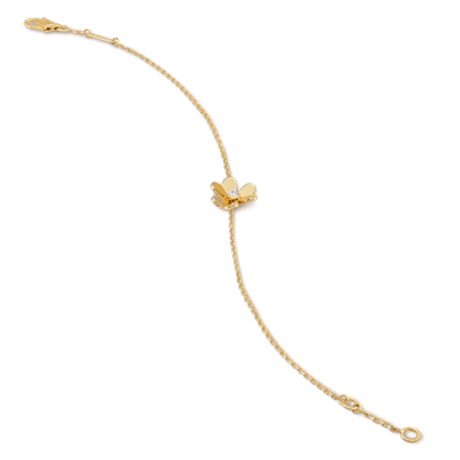 [Zalyn Jewelry ]FRIVOLE GOLD FLOWER PINK MALACHITE BRACELET