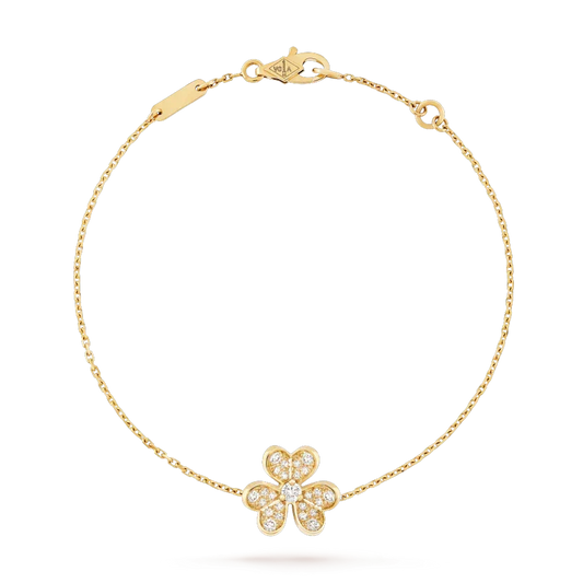 [Zalyn Jewelry ]FRIVOLE GOLD FLOWER DIAMOND BRACELET