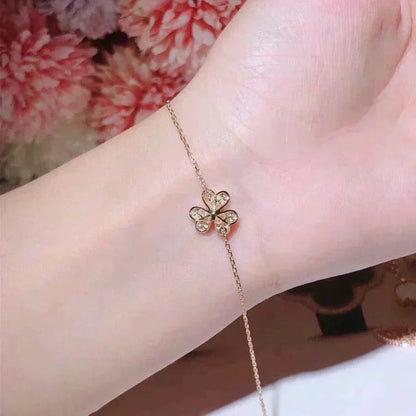 [Zalyn Jewelry ]FRIVOLE GOLD FLOWER DIAMOND BRACELET