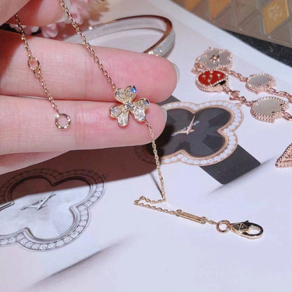 [Zalyn Jewelry ]FRIVOLE GOLD FLOWER DIAMOND BRACELET