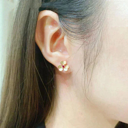 [Zalyn Jewelry ]FRIVOLE  FLOWER PINK EARRINGS