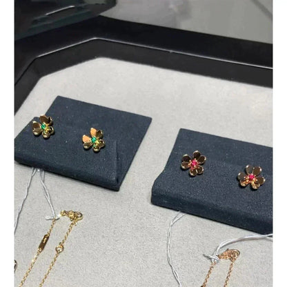 [Zalyn Jewelry ]FRIVOLE  FLOWER PINK EARRINGS