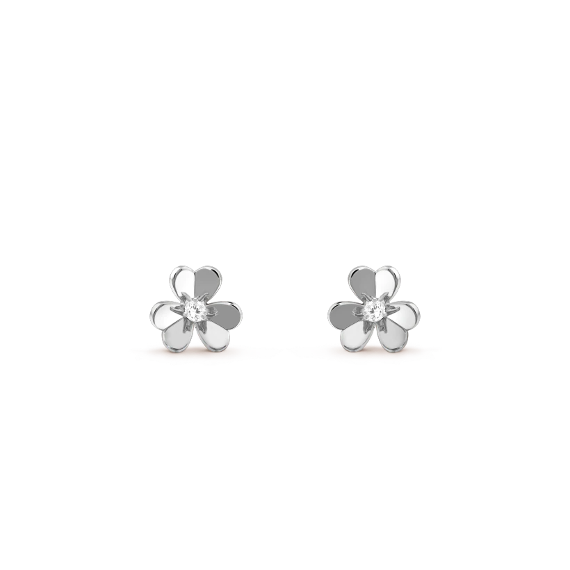 [Zalyn Jewelry ]FRIVOLE MINI SILVER FLOWER EARRINGS