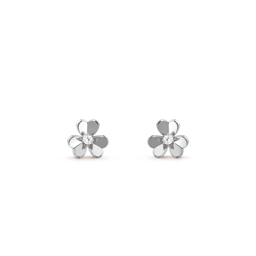 [Zalyn Jewelry ]FRIVOLE MINI SILVER FLOWER EARRINGS