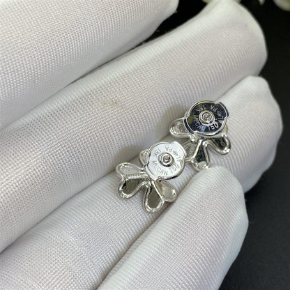 [Zalyn Jewelry ]FRIVOLE MINI SILVER FLOWER EARRINGS