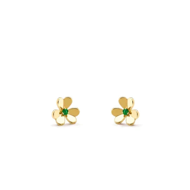 [Zalyn Jewelry ]FRIVOLE  FLOWER MALACHITE EARRINGS